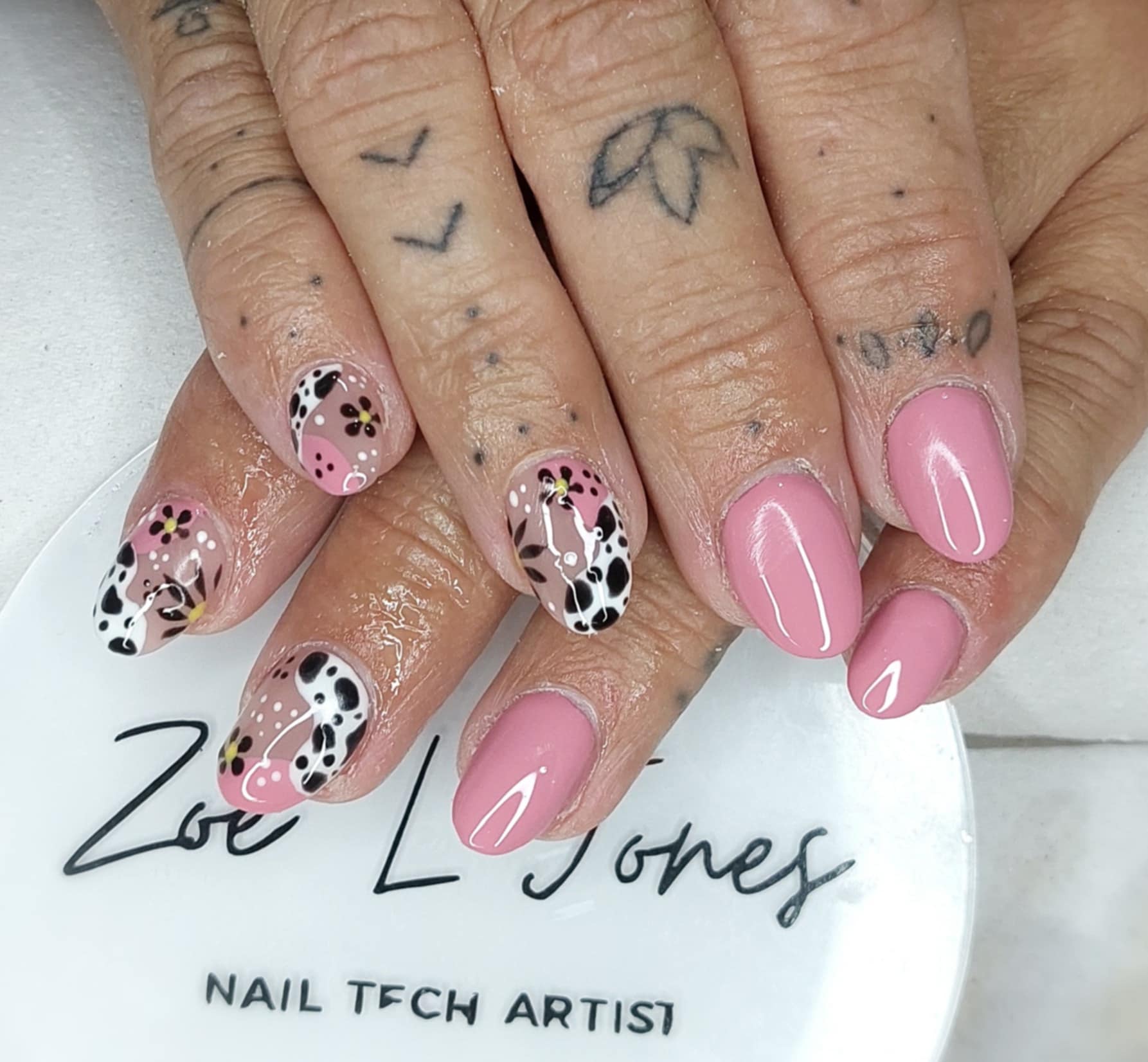 Flowers and cowprint